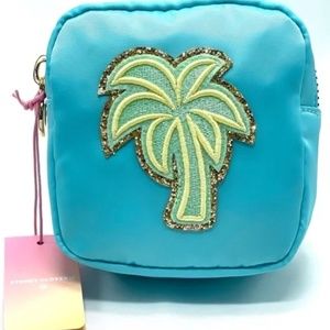 NEW STONEY CLOVER LANE X TARGET PALM TREE POUCH IN BLUE